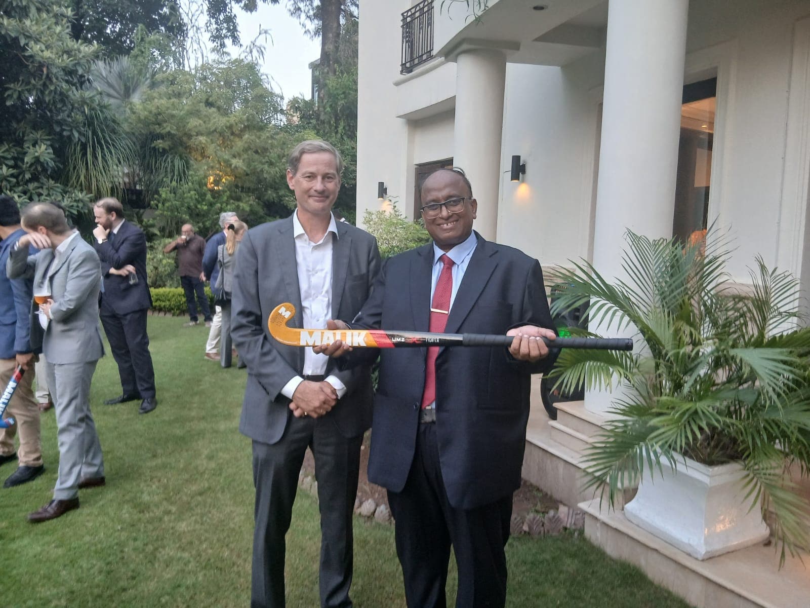 Ghulam Shabbir Babar at an evening garden reception